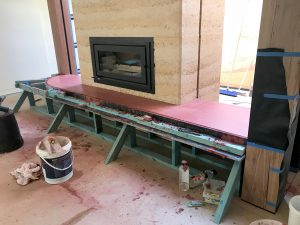 Rustic Touch – Mudbrick fireplace